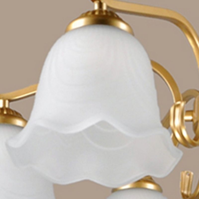 Household Ceiling Lamp Modern Flush Mount Light Fixture with Glass Shade