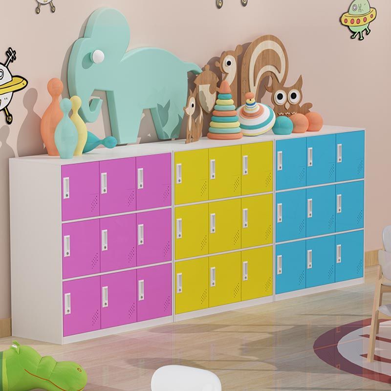 Metal Storage Cabinet Contemporary Non-Hanging Armoire for Home