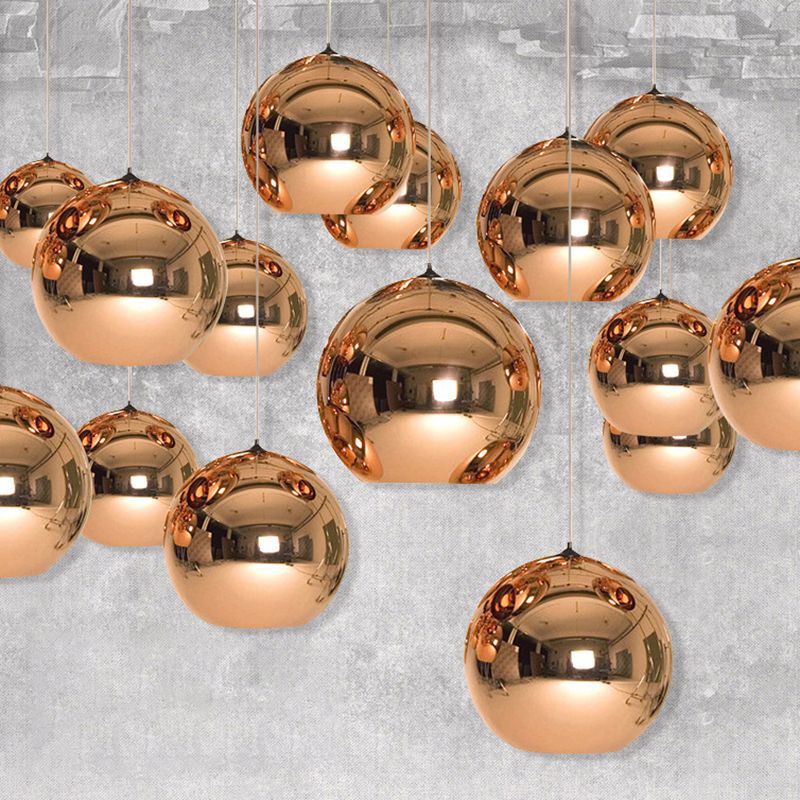 Spiegelglas hängender leichter Globus Schatten moderner Anhänger Licht für Wohnzimmer