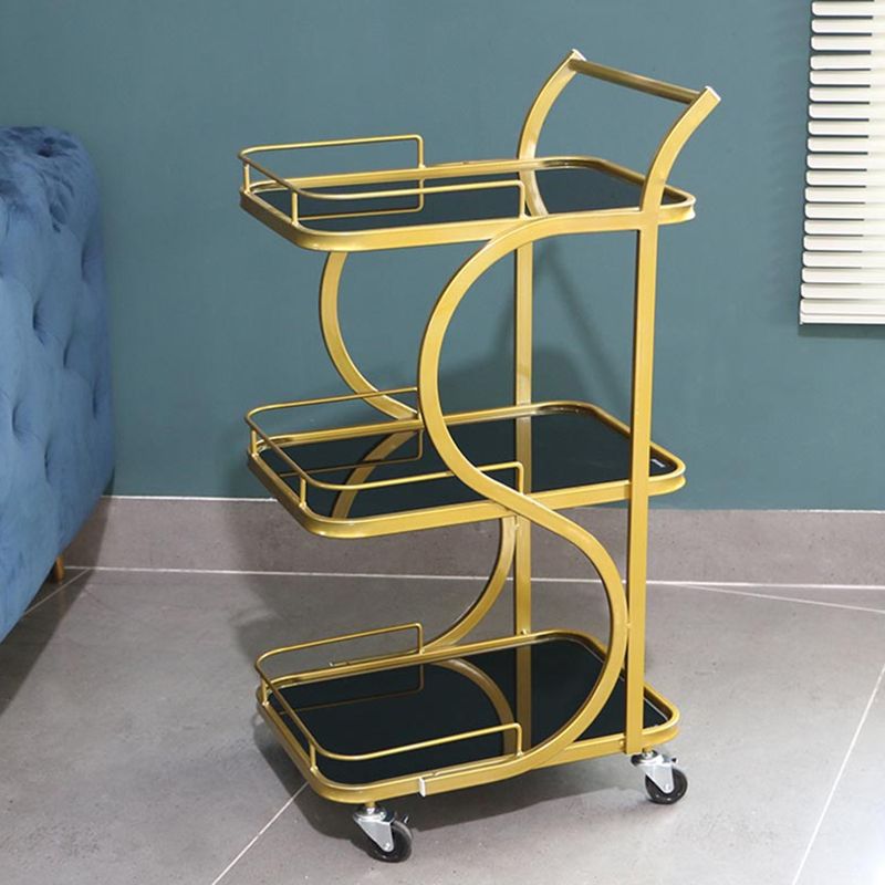 33.07" High Contemporary Rectangle Prep Table Rolling Metal Prep Table for Kitchen