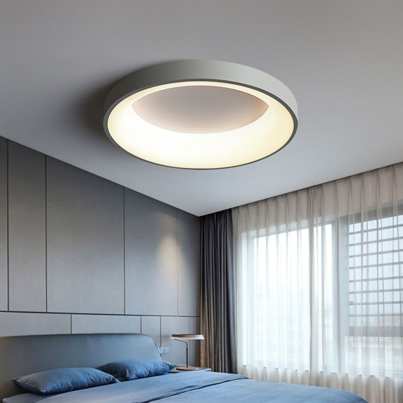 Metal Circular Rubor montura de techo Lámpara Nórdica Estilo Nórdico Iluminación de montaje para dormitorio