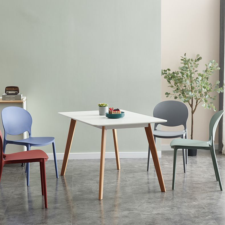 Plastica moderna contemporanea moderna sala da pranzo sedia ladogenna aperta