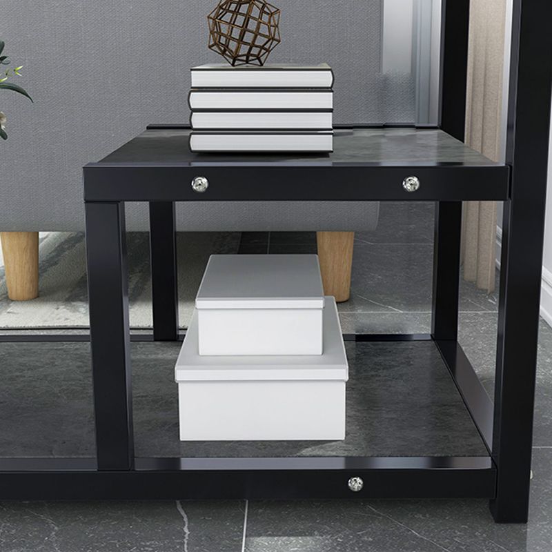 Industrial Rectangular Accent Side Table Metal Side End Snack Table