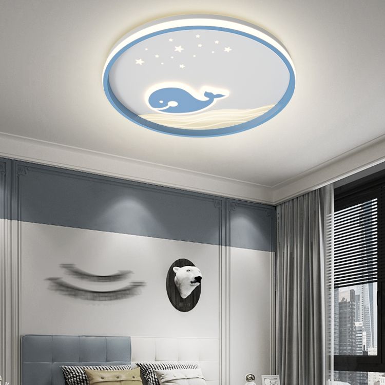 Kids Style Unique Shape Ceiling Fixtures Metal 2 Light Ceiling Mounted Lights