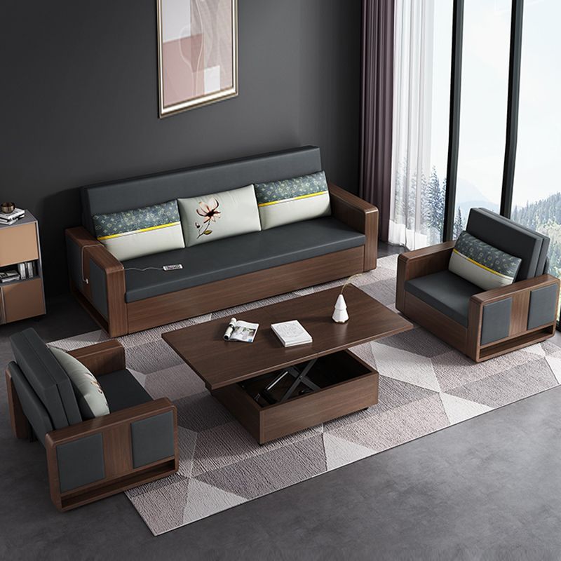 31" Wide Contemporary Sleeper Sofa Futon Gray Pillow Included Sleeper Sofa