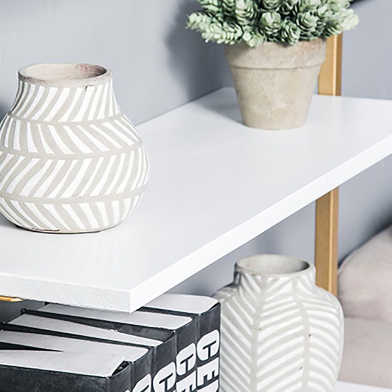 Industrial Wall Unit Bookshelf Metal Frame Solid Wood Shelf Bookshelf