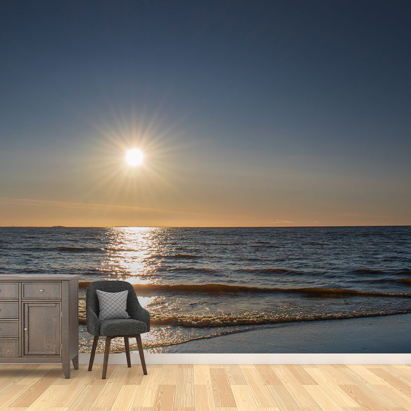 Sea Mural Wallpaper Contemporary Wall Covering for Dining Room, Waterproofing