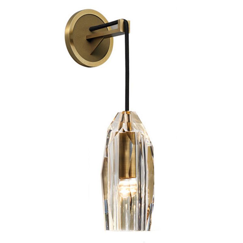 Geometrische 1-Licht-Wandleuchter moderner Kristallwandmontageleuchte