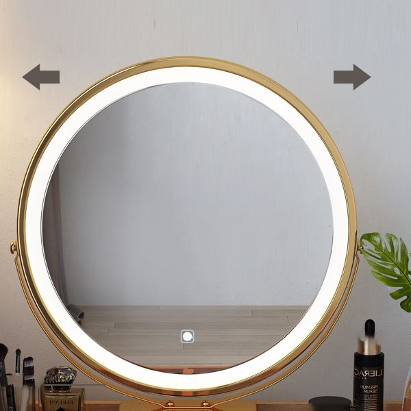 Modern Drawers Dressing Table Solid Wood Dresser Mirrored Vanity Set