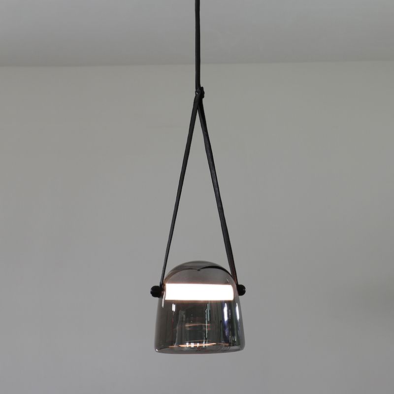 Light a sospensione geometrica a pendente a led artistica moderna con tonalità di vetro