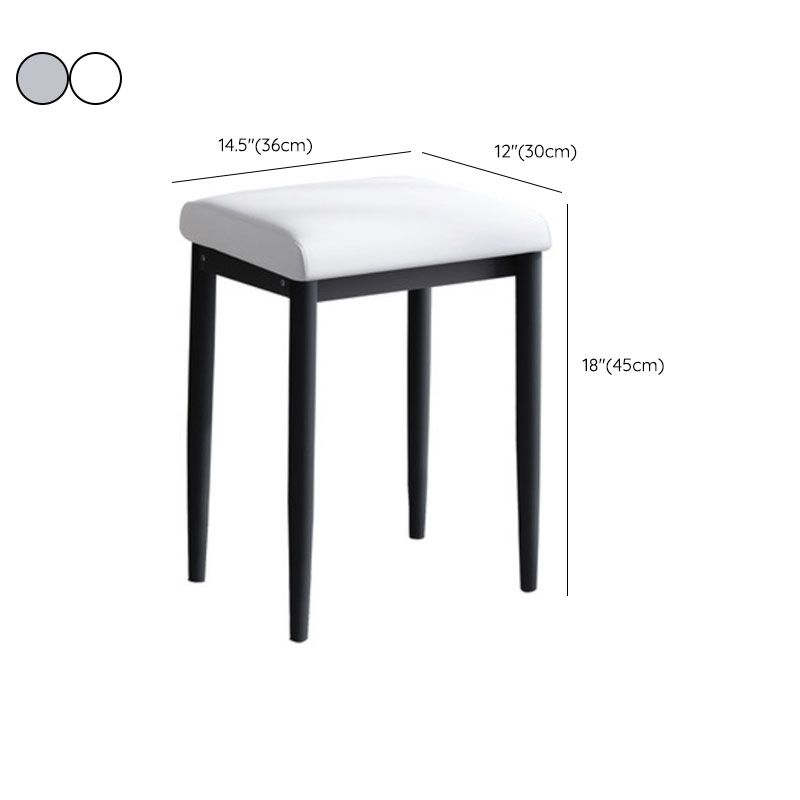 Leather Standard Stool Modern Style Simple Household Rectangular Stool