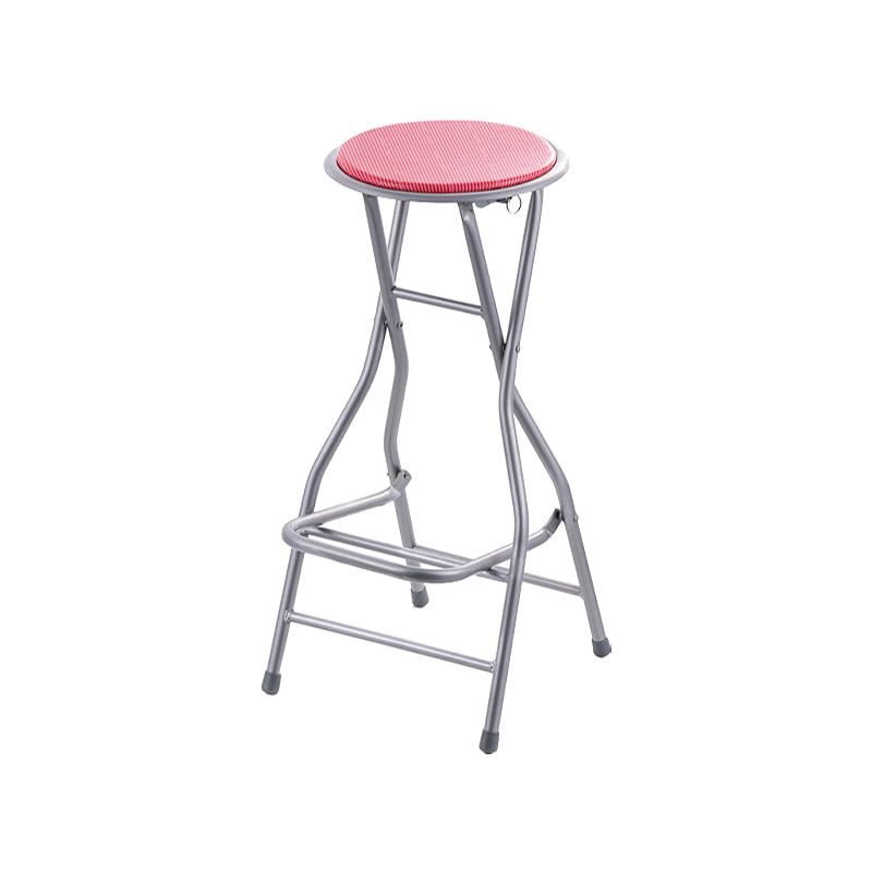 Tabourets de comptoir à dossier bas en acier modernes, repose-pieds rond pliant, tabouret de Bar pour Bar