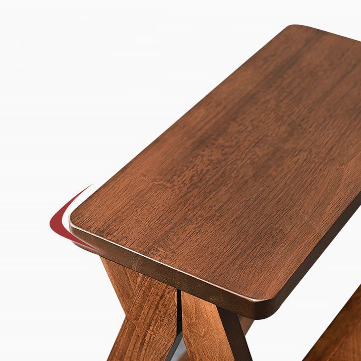 Taburete de bar rectangular apilable, taburete de bar de madera moderno sin brazos con reposapiés