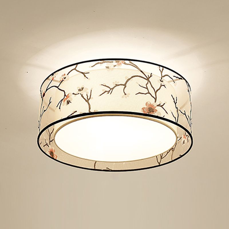 Tela cercana a la luz de techo geométrica lámpara de montaje de techo tradicional