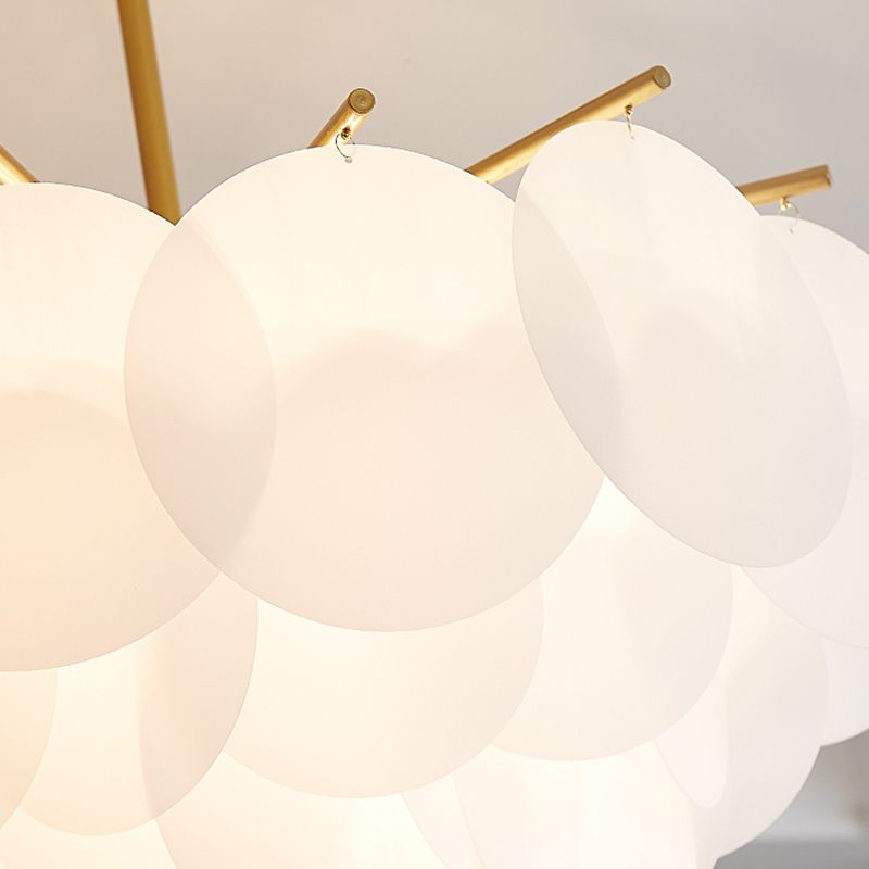 Accesorio de iluminación de araña simple luz colgante moderna con sombra acrílica para dormitorio