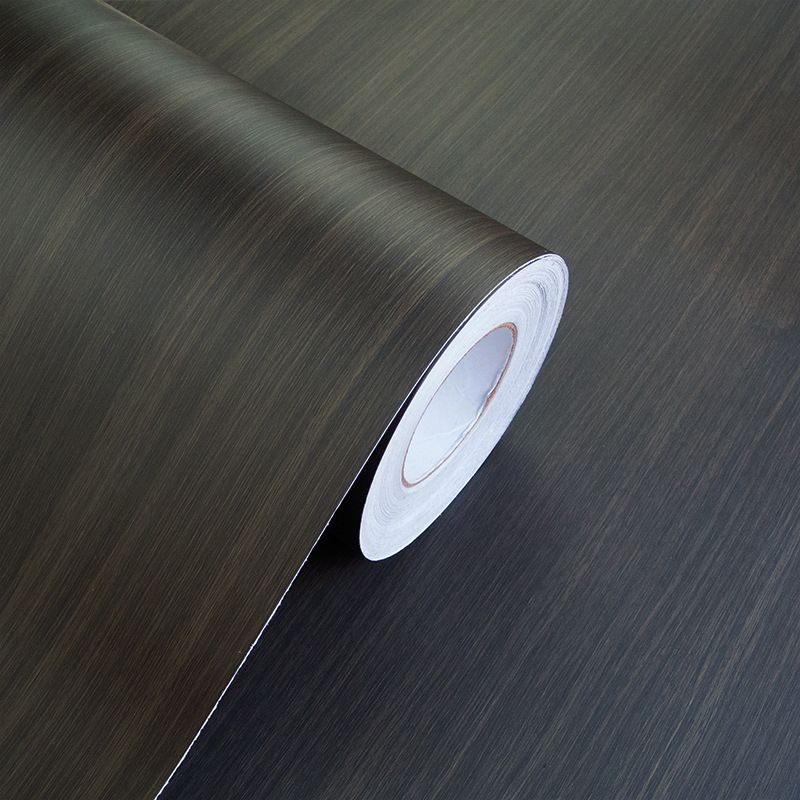 Black Barn Wood Pattern Wallpaper Roll Self Sticking Industrial Hotel Wall Decor