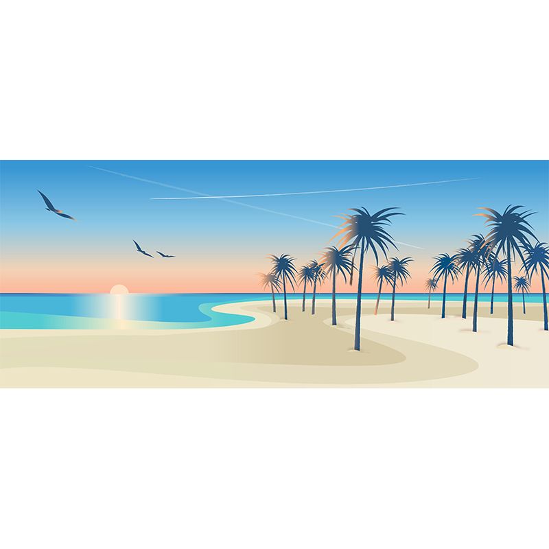 Tropical Plants Mural Wallpaper Decorative Wall Art for Decoration