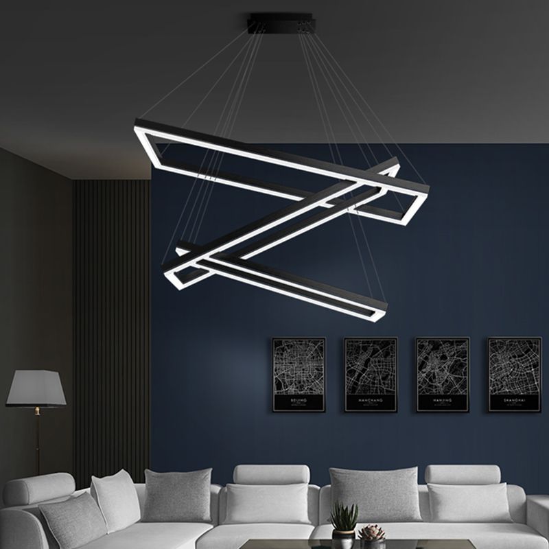 Modern Chandeliers For Dining Room Multiple Squares Chandelier Lighting Fixtures