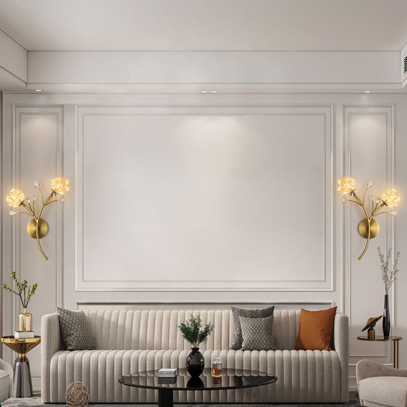 Glaskugelform Wand Licht moderner Stil 2 Lichter Wandhalterung Licht