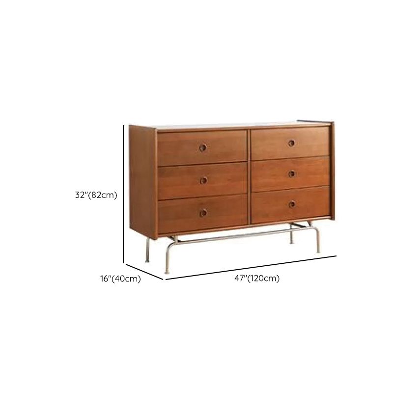 Mid-Century Modern Rectangle Accent Cabinet Solid Wood Storage Cabinet