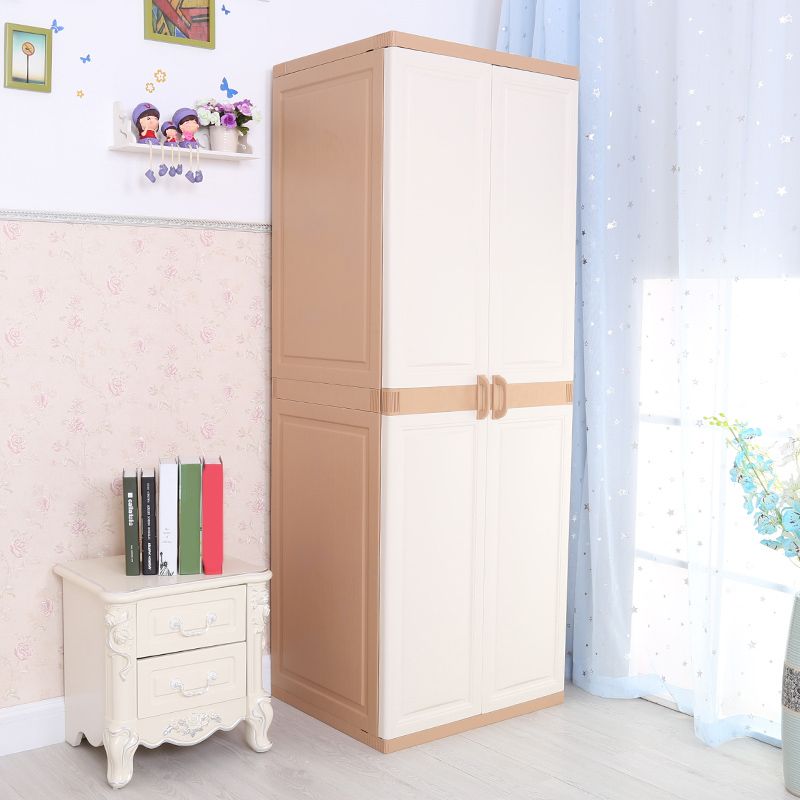 Matte Finish Hinged Door Storage Cabinet Contemporary Plastic Cabinet