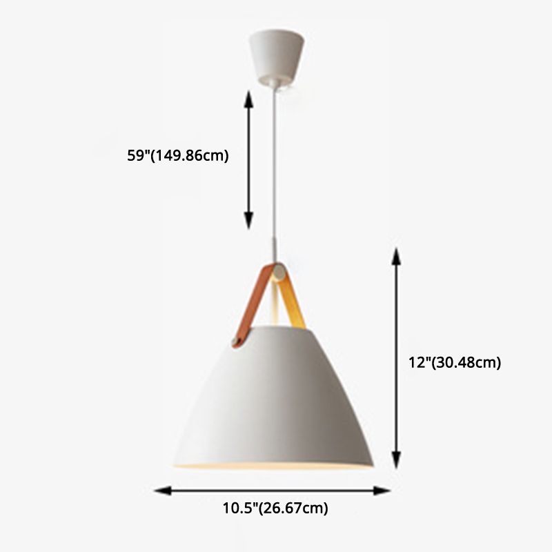 Apparecchio conico a ciondolo a ciondolo lampada a sospensione in metallo minimalista per sala da pranzo