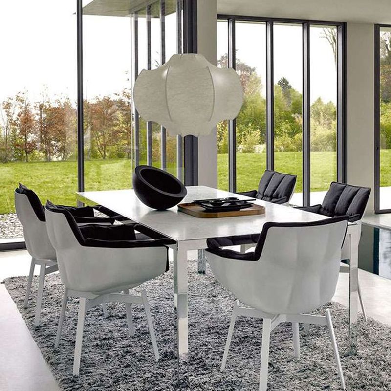 1-Light White Hanging Fixture in Modern Style Silk Unique Pendant Lighting