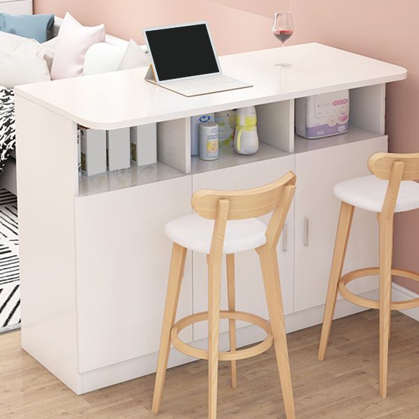 Rectangle Bar Table Wood Dining Table for Kitchen Living Room