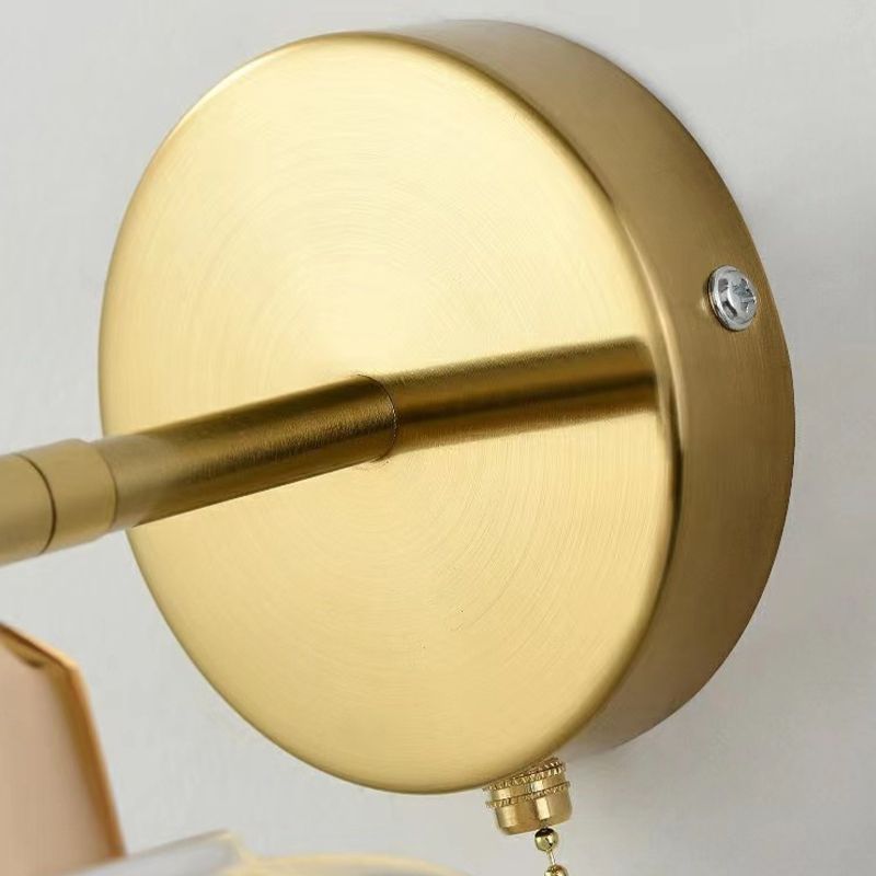 Creative Wall Light Fixture Modern Wall Light Sconce with Glass Shade for Bedroom