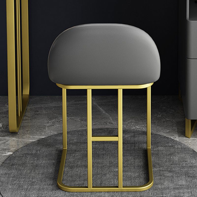 33.5" W Slate Vanity Table Modern 4 Drawers Makeup Vanity Table with Stool