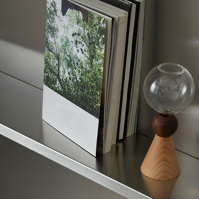 Metal Closed Back Bookshelf Modern Style Bookcase for Home Office