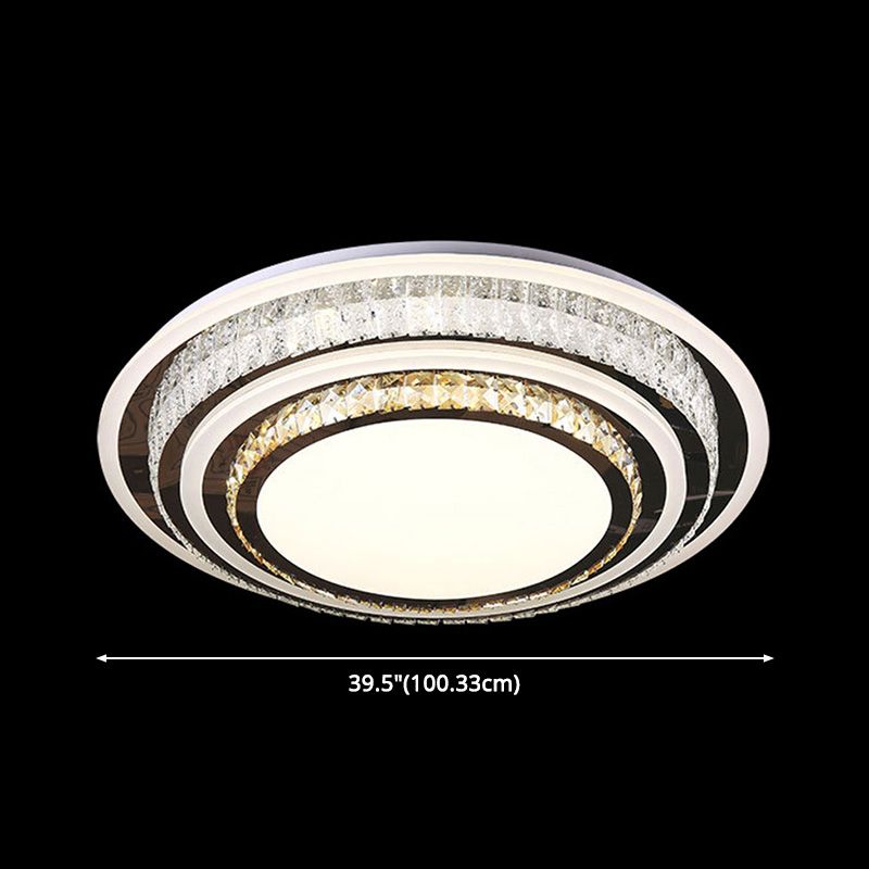 Geometric Crystal LED Ceiling Light in Modern Creative Style Stainless-Steel Ceiling Fixture for Living Room
