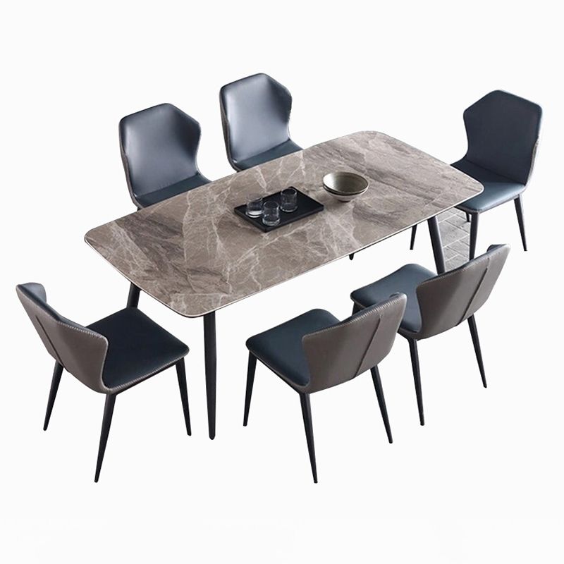 Rectangle Kitchen Table Industrial Dining Room Desk with 4 Legs