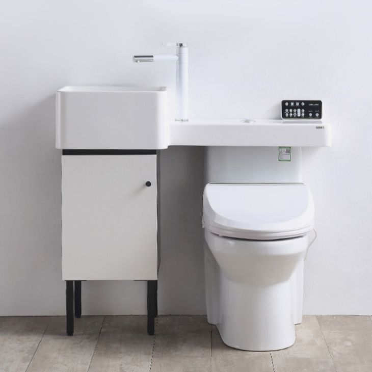 Contemporary Flush Toilet Floor Mount One-Piece Toilet Toilet Bowl