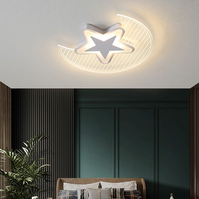 Moon And Star Flush Mount Ceiling Licht Moderne Acryl Deckenleuchte für Schlafzimmer