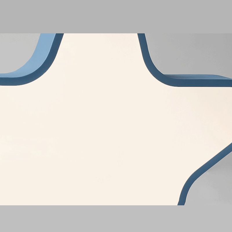 Modern Creative Macaron LED Ceiling Light Wrought Iron Star Flush Mount with Acrylic Shade