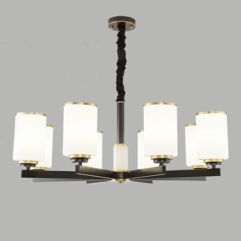 Lichte luxe stijl kroonluchter verlichtingsarmaturen cilindrisch koperen plafond kroonluchter