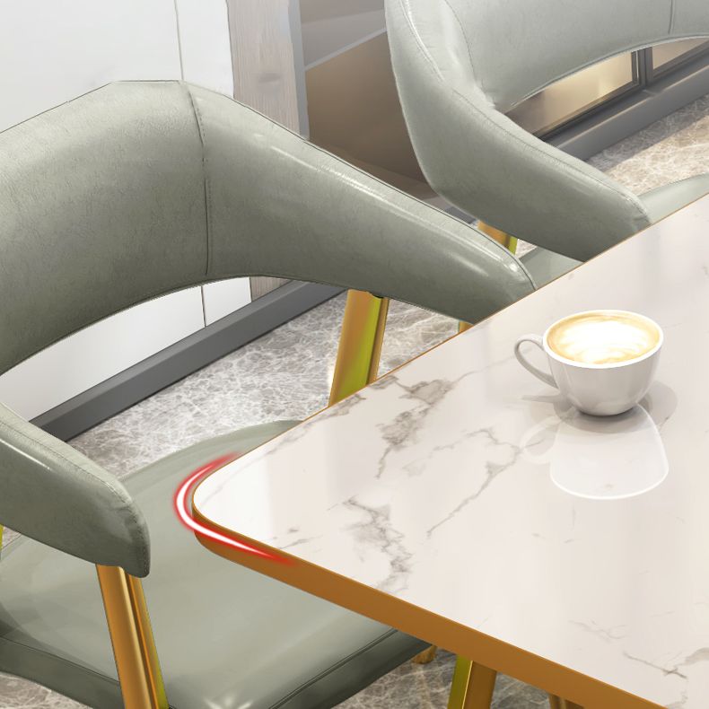 Glam 1/2/5 Pieces Dining Set Stone Geometry Wood Dining Table for Dining Room