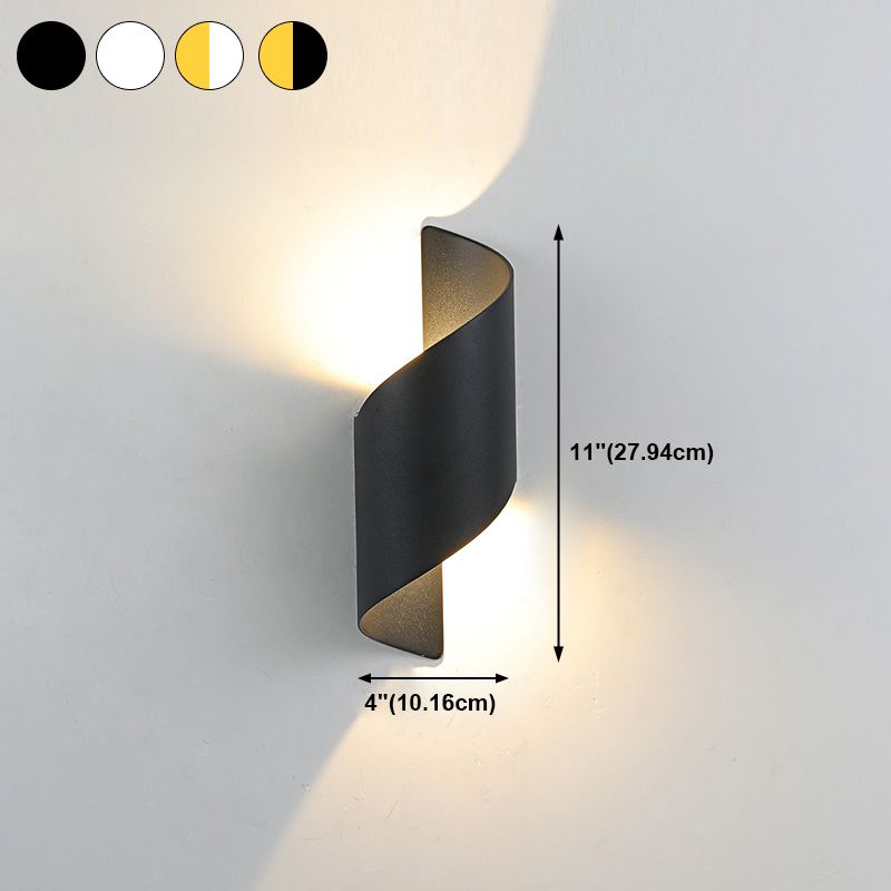 2 Lights Curved Wall Washer Sconce Modern Style Metal Wall Lighting Ideas
