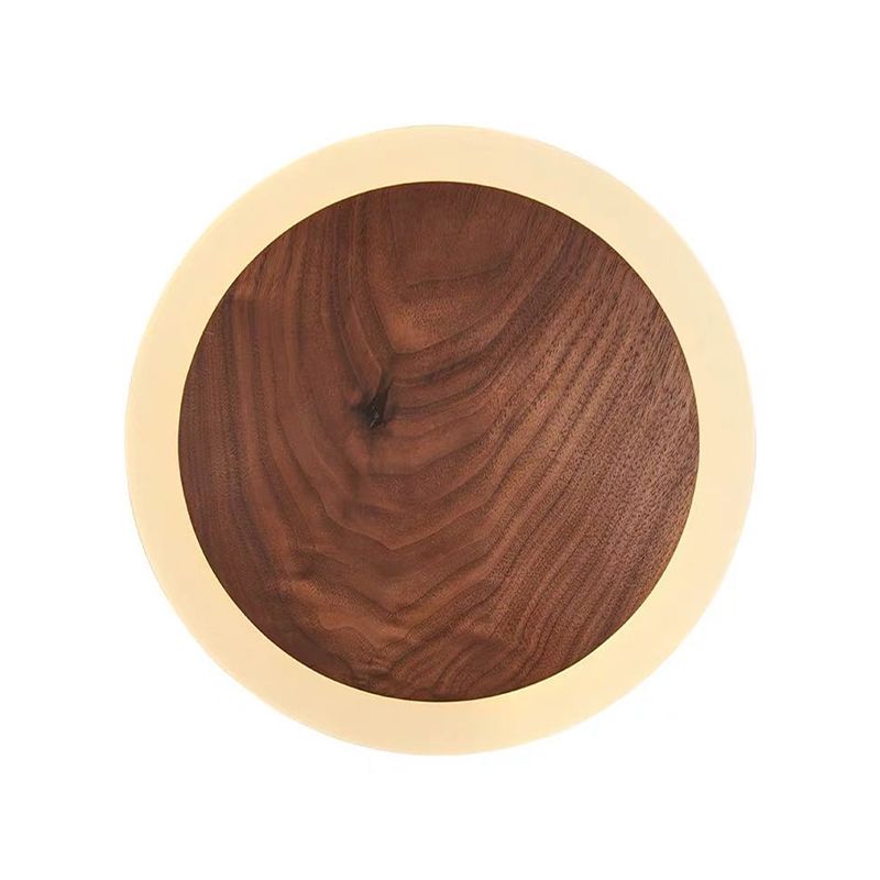Geometric Shape Wood Wall Light Fixture Modern Style Wall Lamp for Living Room