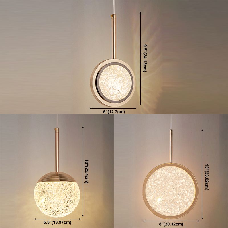 LED Hanging Light Fixture Modern Simple Style Living Room Pendant Light