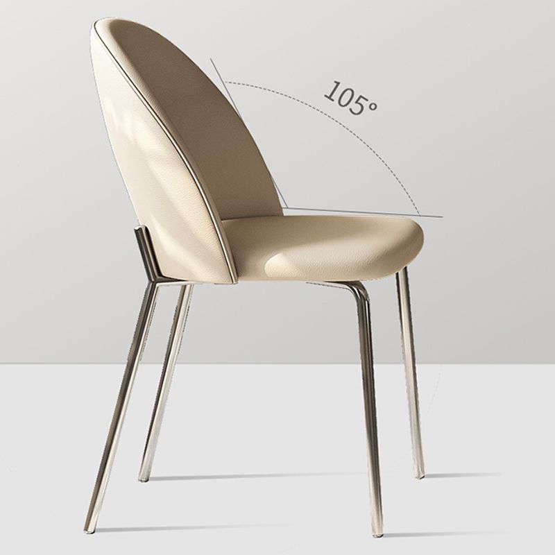Modern Side Chair Open Back Metal Dining Room Chair for Kitchen