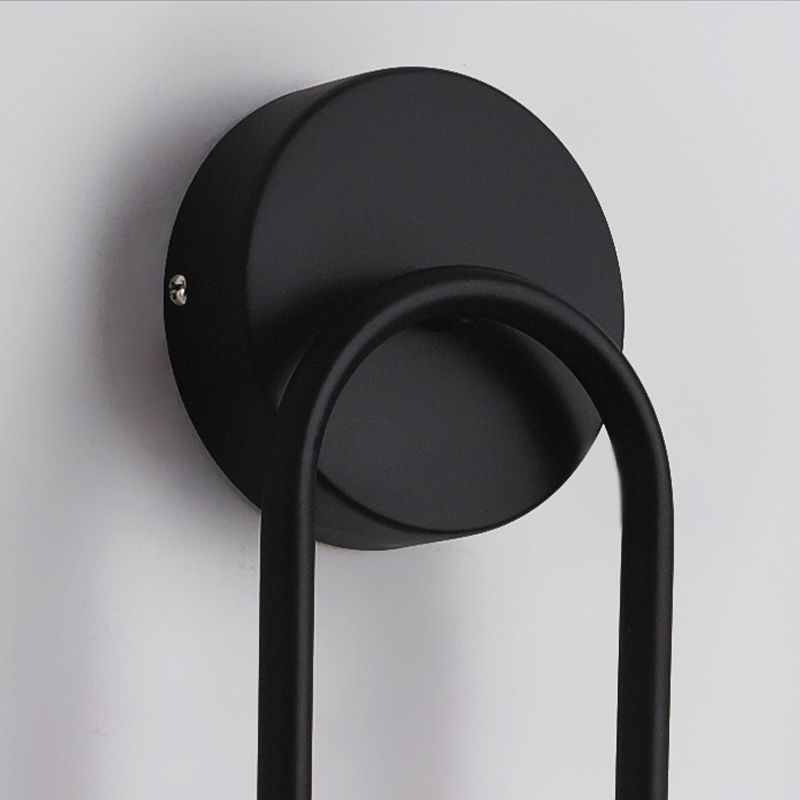 Modern Metal Wall Sconce Circle Shape Wall Light with Silicone Shade for Bedroom