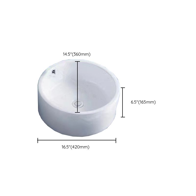 Modern Vessel Bathroom Sink Porcelain White Wash Stand for Bathroom
