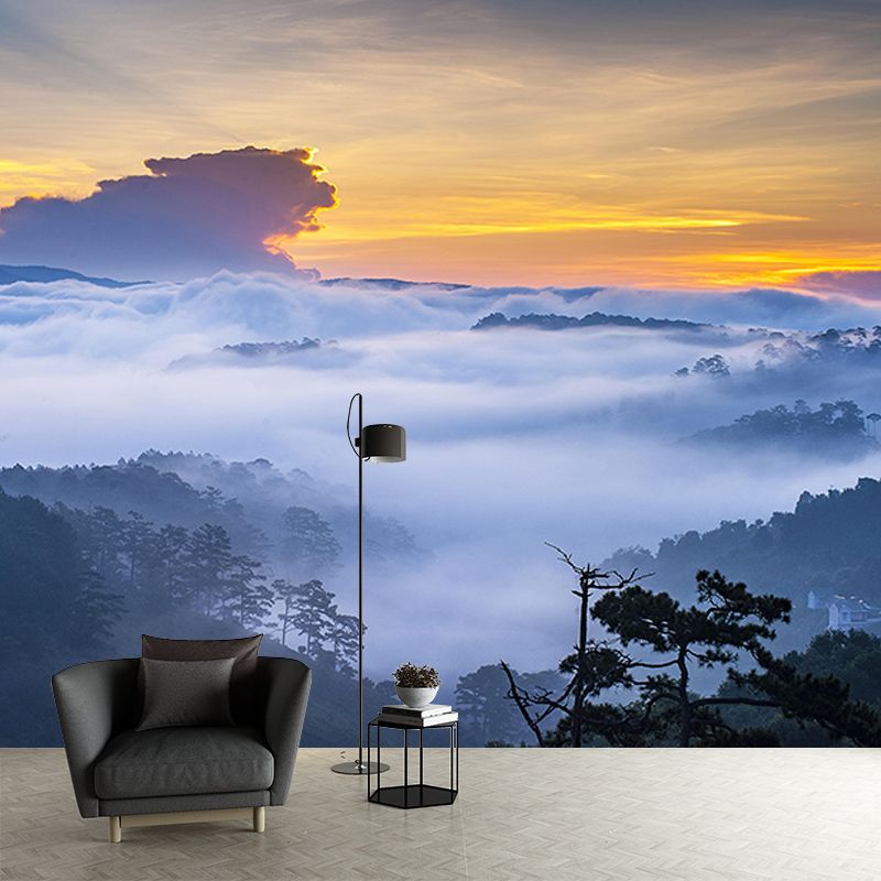 Customized Modern Sky Wall Mural Moisture Resistant Wall Covering for Sleeping Room