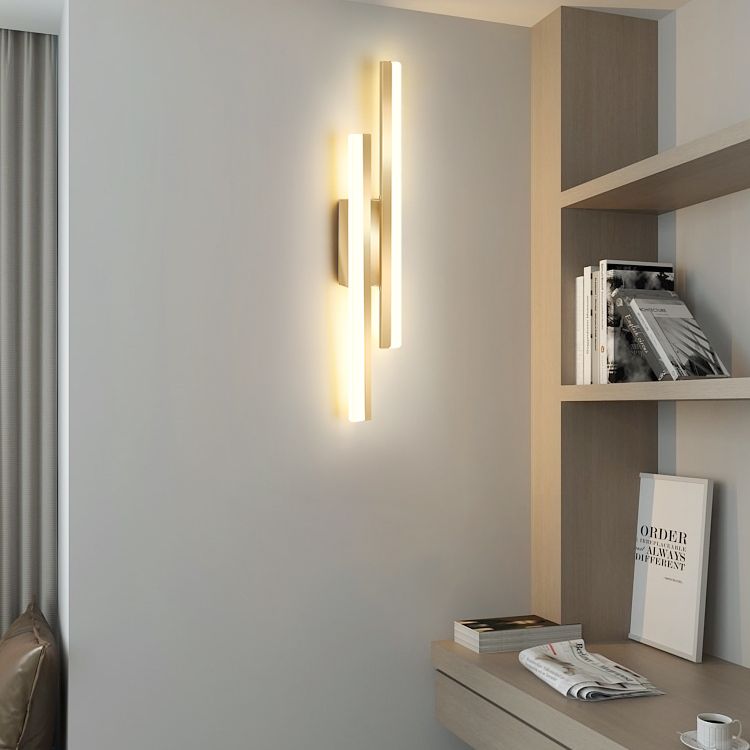 1-LightMulti Linears Shade Wall SCONCE Moderne eenvoudige stijl Wandverlichting in zwart