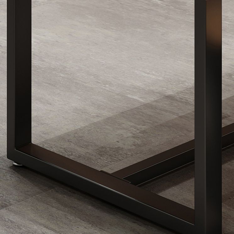 Industrial Style Solid Wood Dining Set with Traditional Height Table and Trestle Base