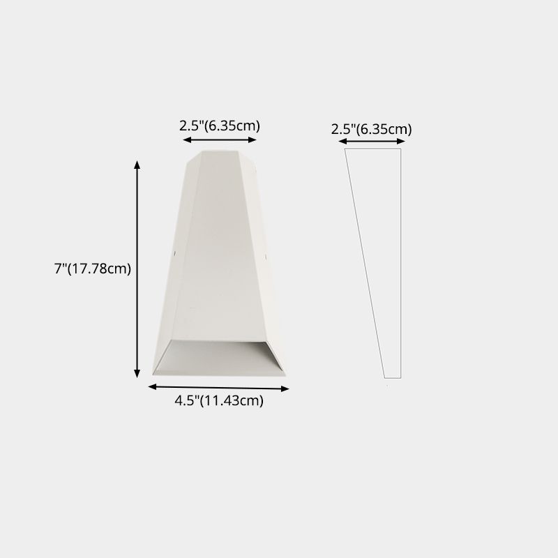 Modern Minimalist Style Geometric Up and Down LED Wall Sconce Metal Sconces
