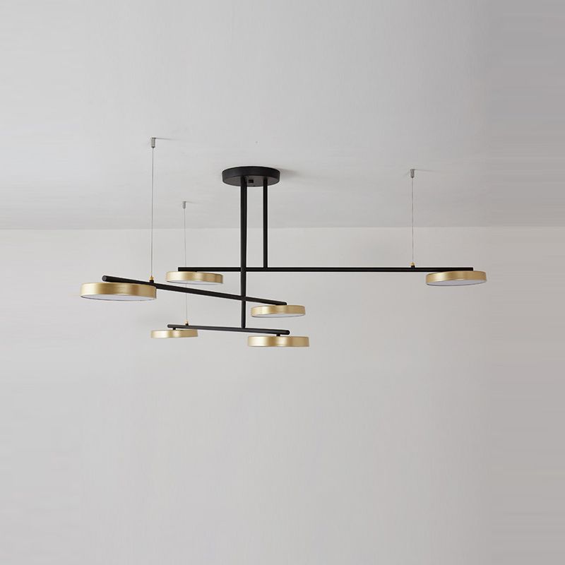 Lampade a sospensione rotonda moderna lampada lampadario a più luci con ombra acrilica bianca