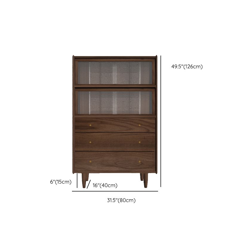 Wooden Rectangle Home Sideboard 49.5"H Cabinet Farmhouse Side Board